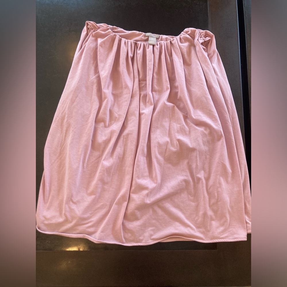 H&M Light Pink Gathered Top Blouse